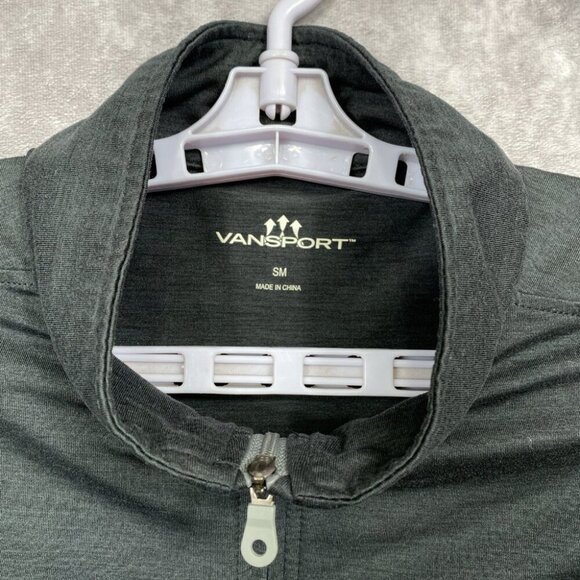 Vansport 1/4 Zip Shirt Mens Small Dark Gray Long Sleeve Belmont Stakes 2020 - Picture 4 of 8